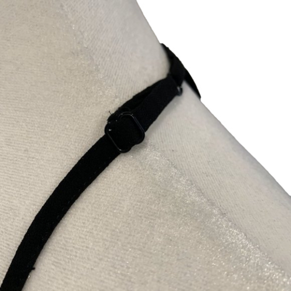 Little Black Dress, w/silver beading, adjustable straps, Midi length, size S - Picture 5 of 6